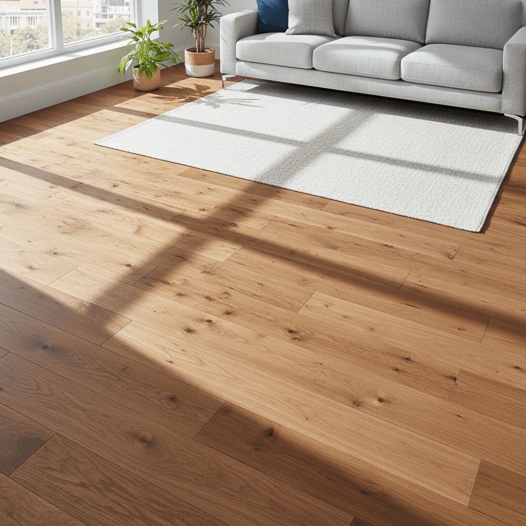 Engineered hardwood flooring sample