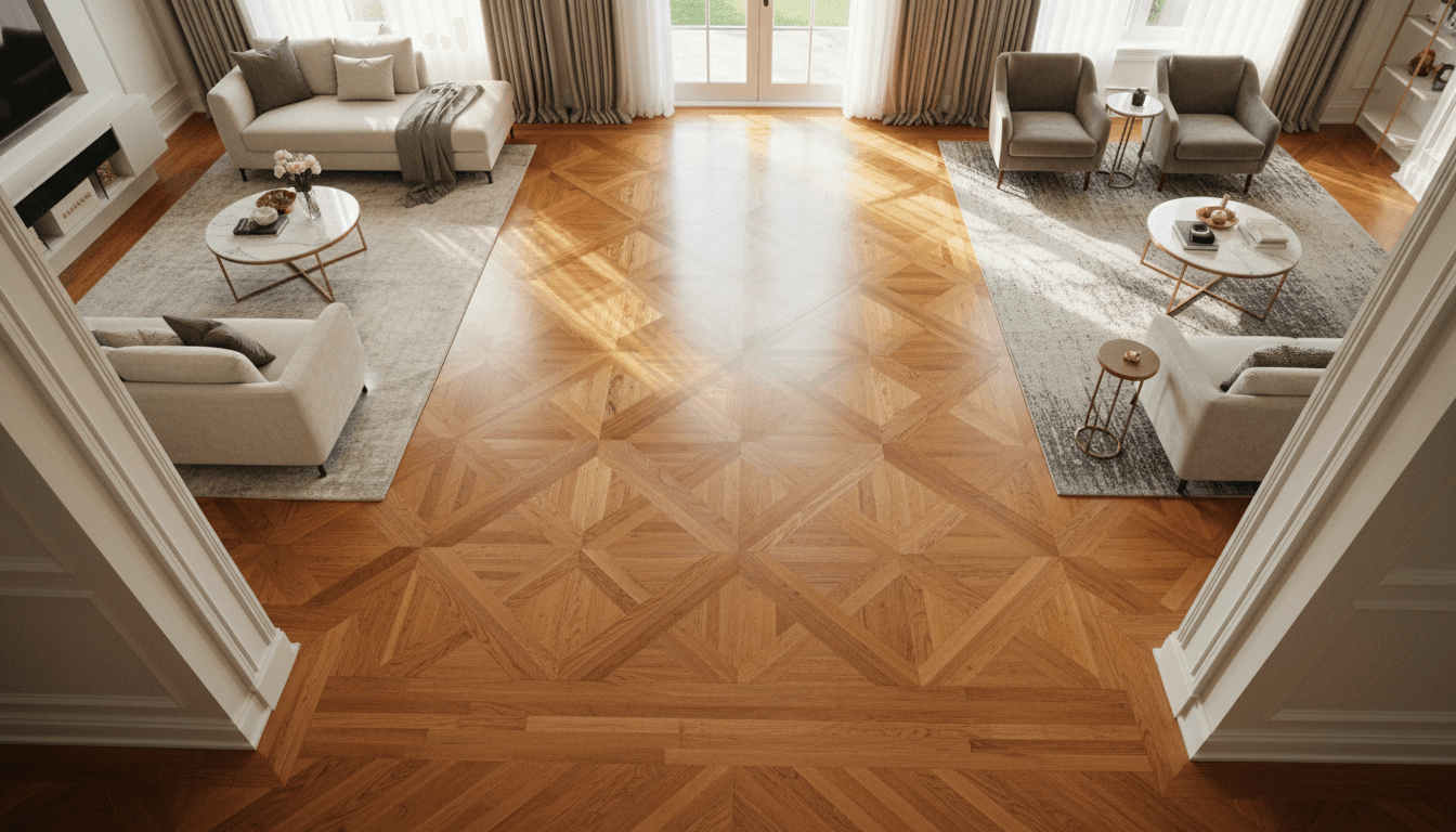 Luxury vinyl plank flooring in modern kitchen